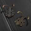 1Pcs Antique Double Head Coat Hat Bag Hanger Zinc Alloy Double Prong Hooks With Screws Portable Multifunctional Wall Hanging