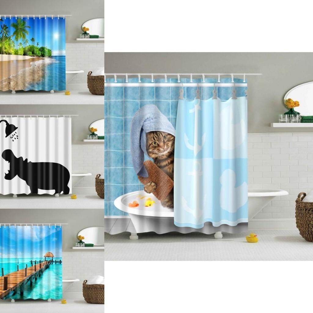 Stunning Waterproof Shower Curtain With Hooks Perfect Bathroom Decoration
