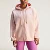 Adidas X Stella McCartney Full-Zip Reversible Knit Sports Loose Hooded Long Sleeve Jacket Women Jacket Steam-Pink JI5160