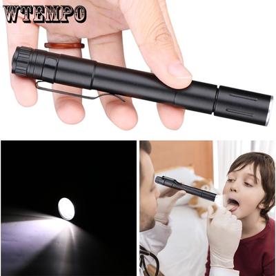 Mini Flashlight LED Telescopic Focusing Pen Lamp with Pen Clip Aluminum Alloy Small Flashlight