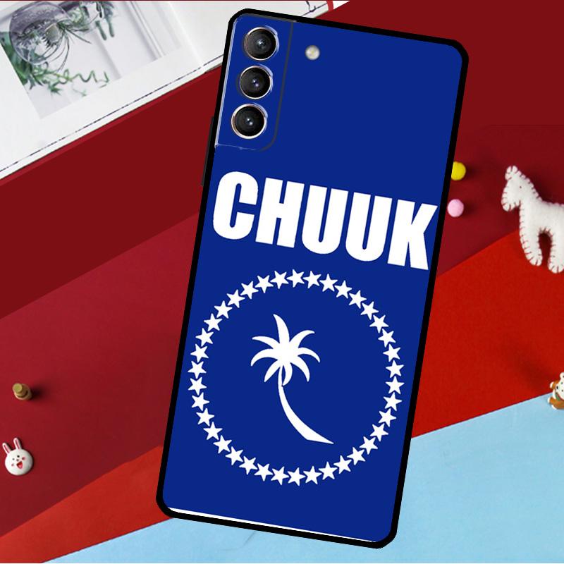 Chuuk Chuukese Pride 691 Flag Funda For Samsung Galaxy S26 S25 S24 S21 S22 S20 Ultra S9 S10 Plus S23 FE S25 FE Phone Case