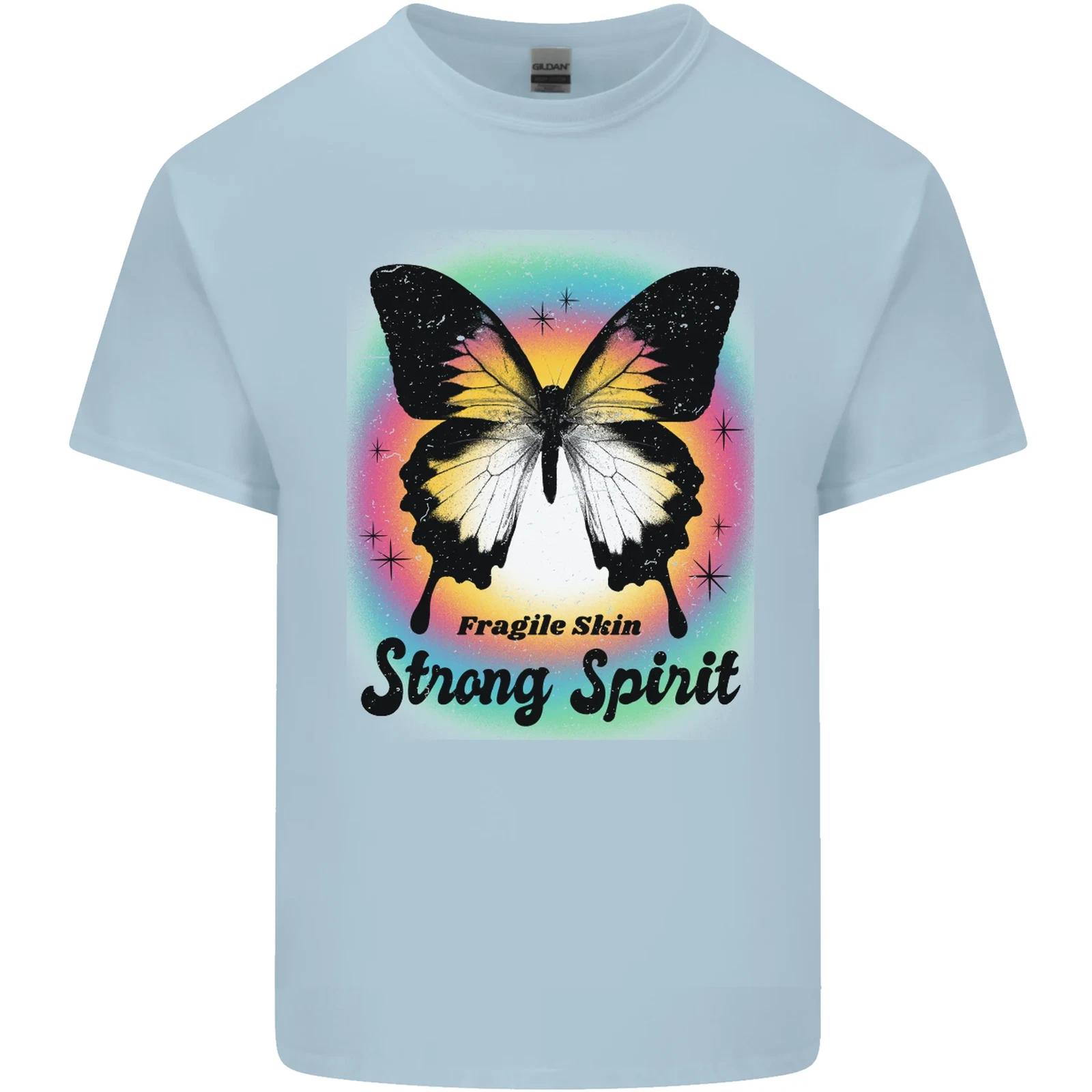 

Fragile Skin Strong Spirit Butterfly Kids T-Shirt Childrens S