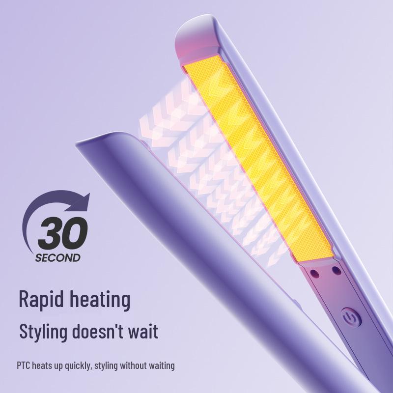 Dual-Use Negative Ion Hair Styler: Straightener & Curler - Gentle, Non-Damaging Heat Plate