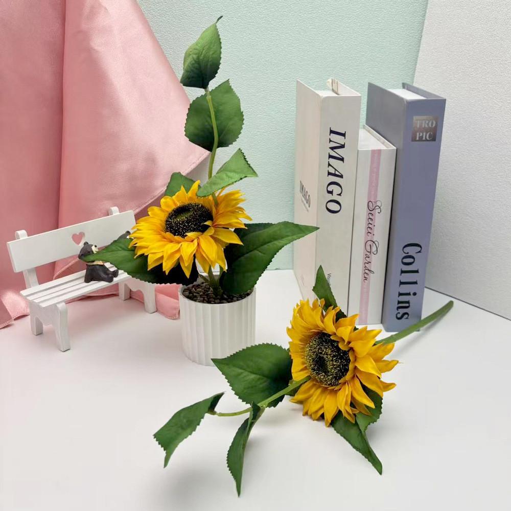 Green Simulated Sunflower Plant Bonsai For Indoor And Decoration Outdoor