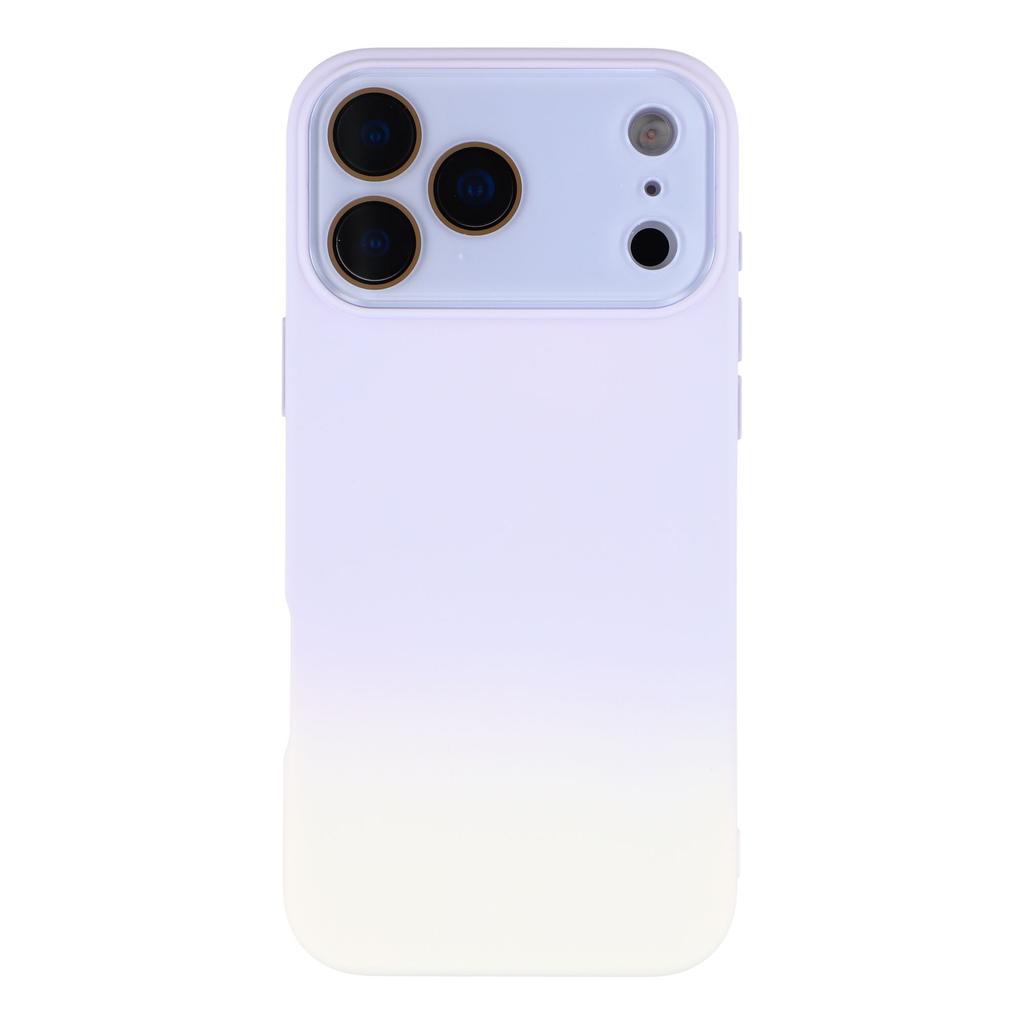 For iPhone 17 Pro Max Case Dual-Color Gradient TPU+Fiber Lining Phone Cover with Lens Protector