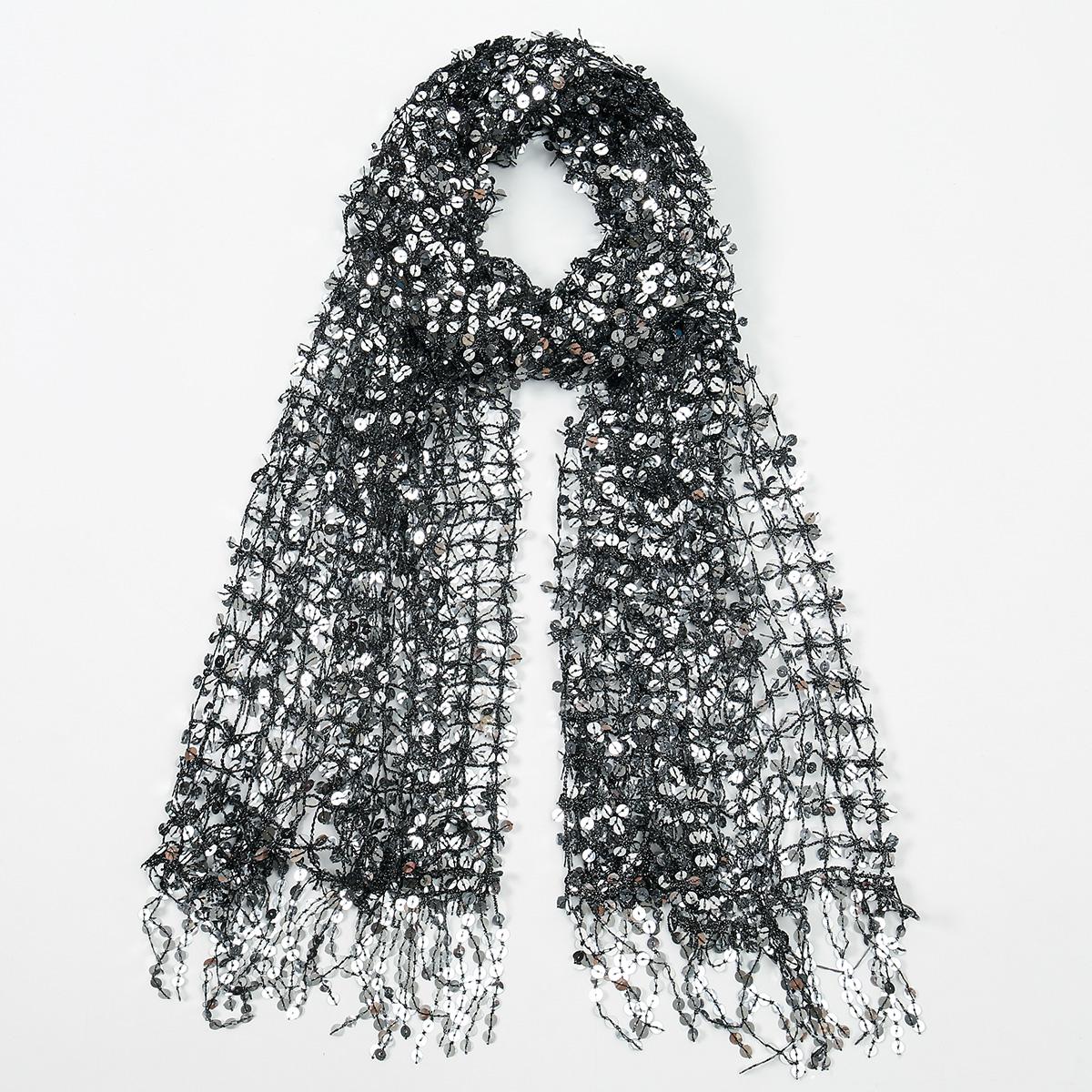 Винтажный золотой блестящий шарф с бахромой, вечерняя шаль, женский роскошный головной платок, декоративные накидки с пайетками, бахрома, для невесты, подружки невесты, свадебная накидка