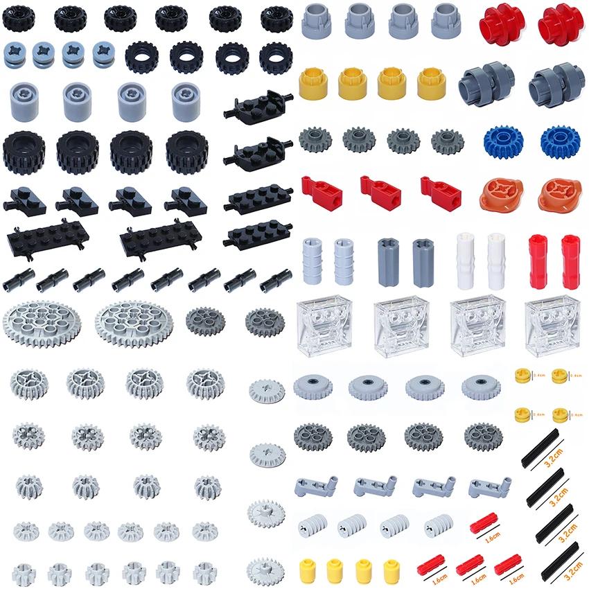 Gear Cross Axles Kit Construction Bricks MOC Blocks Technical Accessories Bulk Multiple Sizes Works With All Brands Learning Playthings
