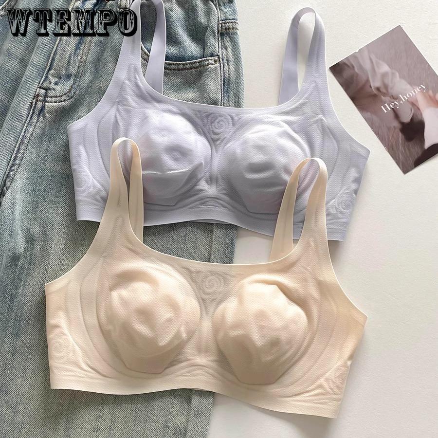 Vest Rabbit-ear Bra for Women Thin and Seamless Bra Mesh Gathering Bra Beautiful Back Without Underwire Bra Push Up Bra