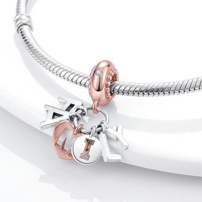 925 Silver Dangle Charms Fit Bransoletka Diy Earth Heart Tree Star Family Fatima do tworzenia naszyjników