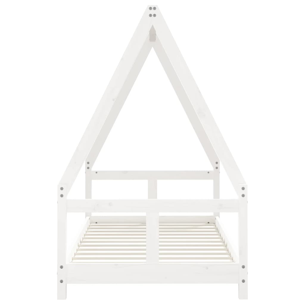 Children S Bed White 80x160 Cm Solid Pine Wood