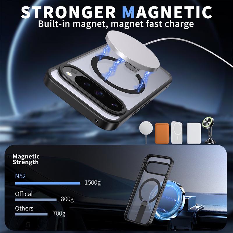 Magnetický obal na telefon pro Google PIXEL 9/9a/9pro/10/10 Pro XL - Průhledný