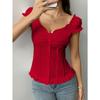 Hot Girl Style Summer Short-sleeved Fungus Vest for Women Independent Website