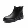 Martin boots men's heightening short boots thick-soled Chelsea boots high-top men's shoes fleece leather boots S-picture