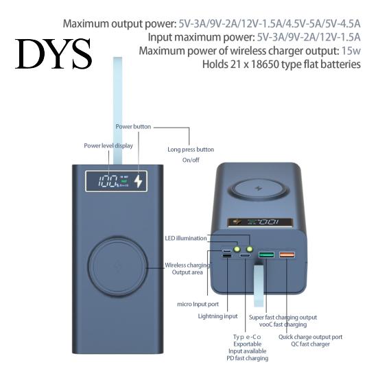 Корпус Power Bank Без Пайки DIY Разборный 21x18650 Портативное Зарядное Устройство Чехол для Батарей Аксессуары для Мобильного Телефона