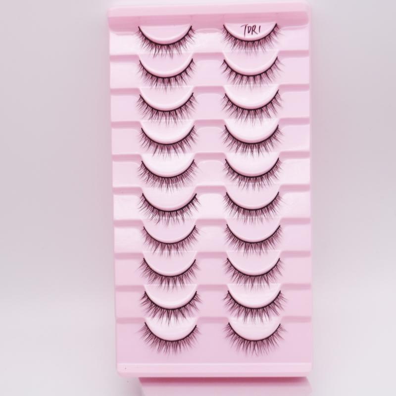 Private Label False Lashes 10 Pairs 3d Faux Eyelashes Natural Styles Makeup Mink Eyelash