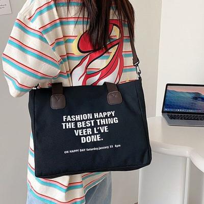 Nouveau sac en toile grande capacité étudiant tutorat sac fourre-tout portable haute valeur tendance bandoulière épaule sac pour femme