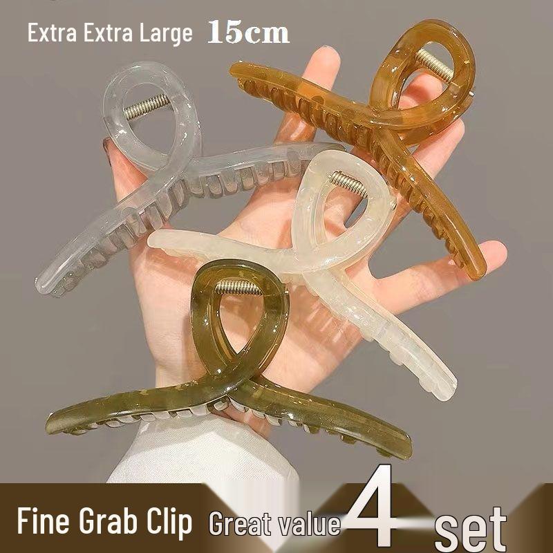 

15cm Super Large Jelly Color Women s Hairpin Shark Clip for Thick Hair