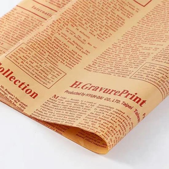 Retro English Newspaper Kraft Tissue Paper Flower Bouquet Gift Wrapping DIY Handmade Flowers Gifts Packaging Material 20Sheets