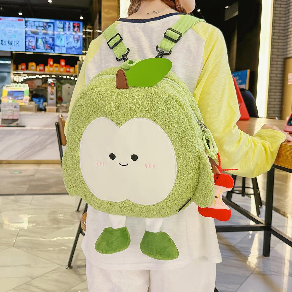Schoolbagins cute cute apple children's backpack cartoon student bag travel boy girl backpack