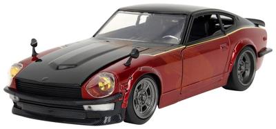 Jada Toys Fast Furious Serie Maßstab X 1972 Datsun 240Z Dunkles Finish Modell & 1/24 F&F Rot/Schwarz/Grafiken