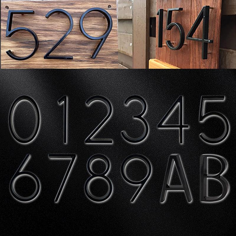 Address Number Digits Plate Plaque Sign Sticker For Door Family Hotel Apartment Office Home Street Door Number Plate Wall Decor