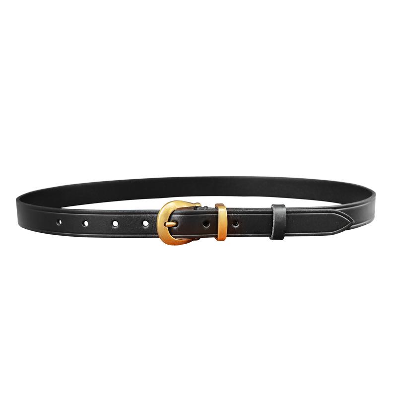 Genuine leather belt - korean style trendy top grain cowhide jeans belt