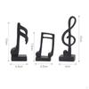 3 Pcs Modern Musical Notes Statues Sculpture Symbol Crafts Resin Figurine Music