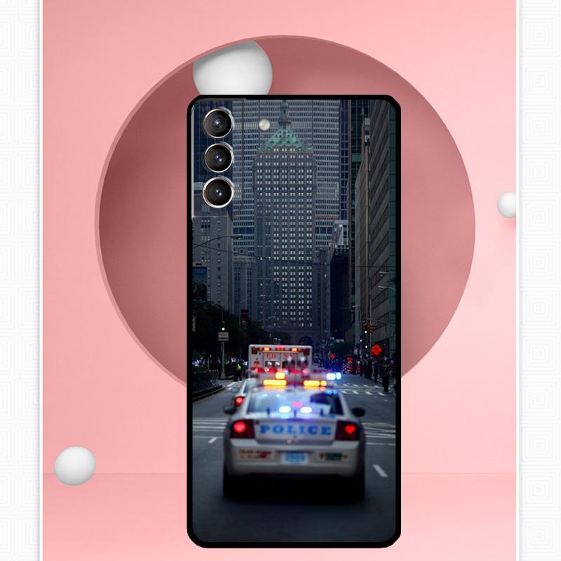 

Police Car Case For Samsung Galaxy S25 Ultra S21 S22 S23 S24 Ultra S9 S10 S20 Plus S25 FE Cover Funda Galaxy S22Ultra