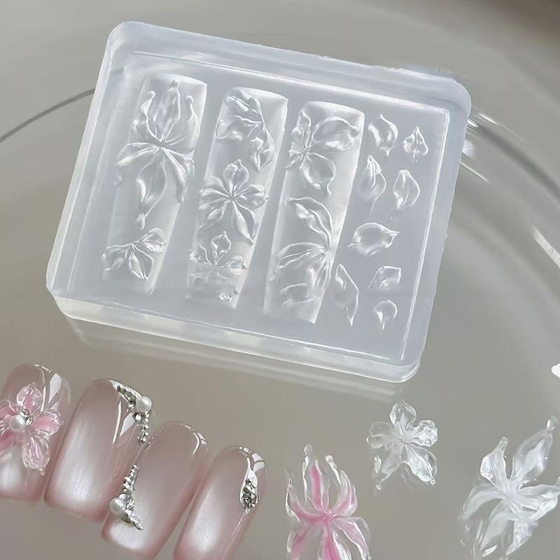 1 szt. Lilia Kwiat Muszla Koncha Koral Rozgwiazda 3D Akrylowy Formularz do Paznokci Dekoracje Paznokci DIY Silikonowy Formularz do Manicure Formularz do Paznokci