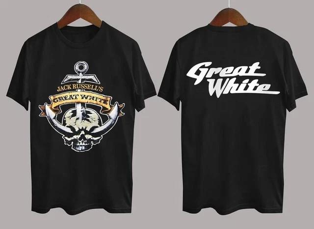 Great White Band Rock Band Black Unisex 2 Sides Shirt L