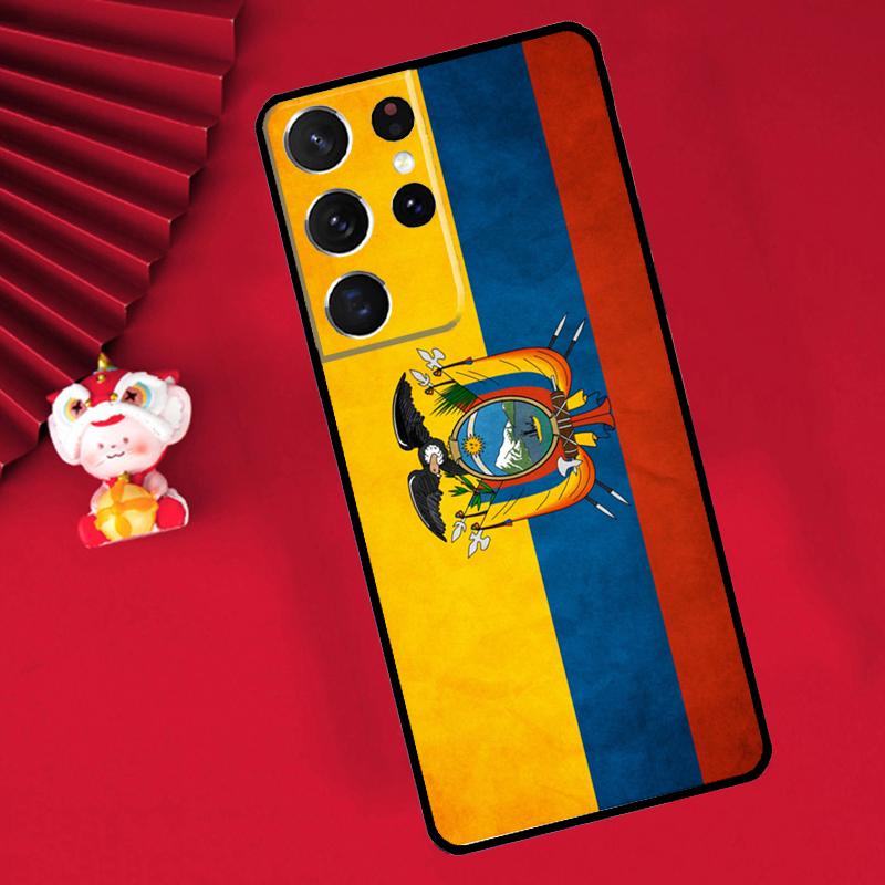 Ecuador Flag Case For Samsung Galaxy S21 S22 S23 S24 Ultra Plus S20 FE S8 S9 S10 Note 10 20 Ultra Cover