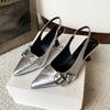 Fashion Sexy Buckle Strap Women Pumps Elegant Pointed Toe Thin High Heels Banquet Party Slingback Shoes Ladies High Heels Sandalias