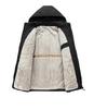 Men's Windproof Waterproof Hooded Jacket with Velvet Lining for Autumn & Winter
