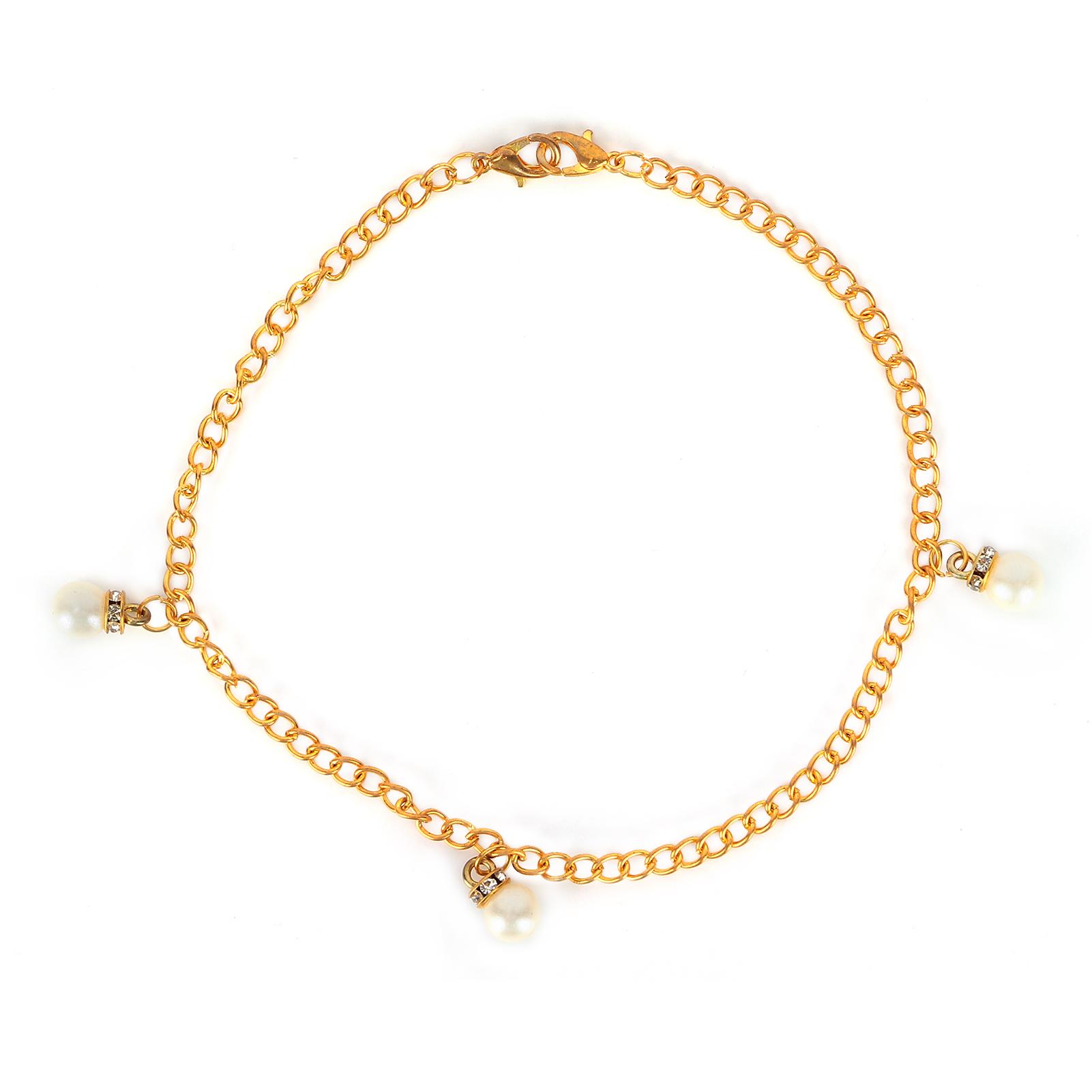 

Pendant Necklace 3 Pearl Barrel Chain Letter Pendant Rhinestone Necklace Bag Clothes Shoe Chain