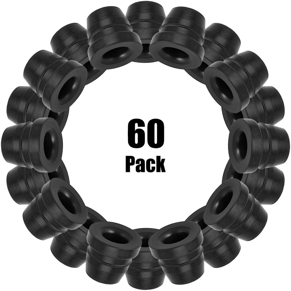 BBTO 60pcs Brake Bleeder Screw Cap Fitting Cap Rubber Dust Cover for Car Motorcycle