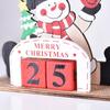 Cartoon Christmas Advent Calendar Creative Wooden Christmas Calendar  Desktop Ornaments