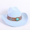 Beliebte europäische und amerikanische Mode OL-Stil einfarbiger Cowboyhut Herren und Damen High-End Zylinder Jazzhut Filzhut