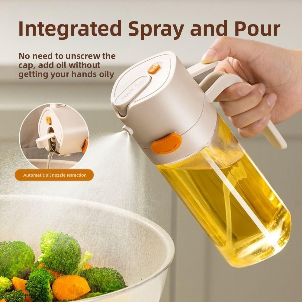2in1 Oil Spray Bottle Food Grade Oil Dispenser New Oil Sprayer  Picnic
