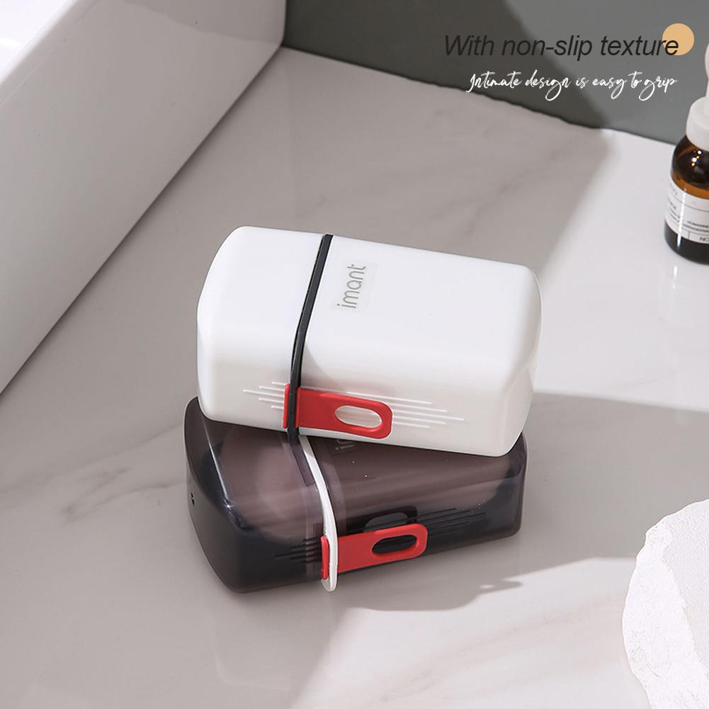 Portable Travel Soap Box With Lid Square Storage Soap Container Drain Waterproof Mini Sealed Box