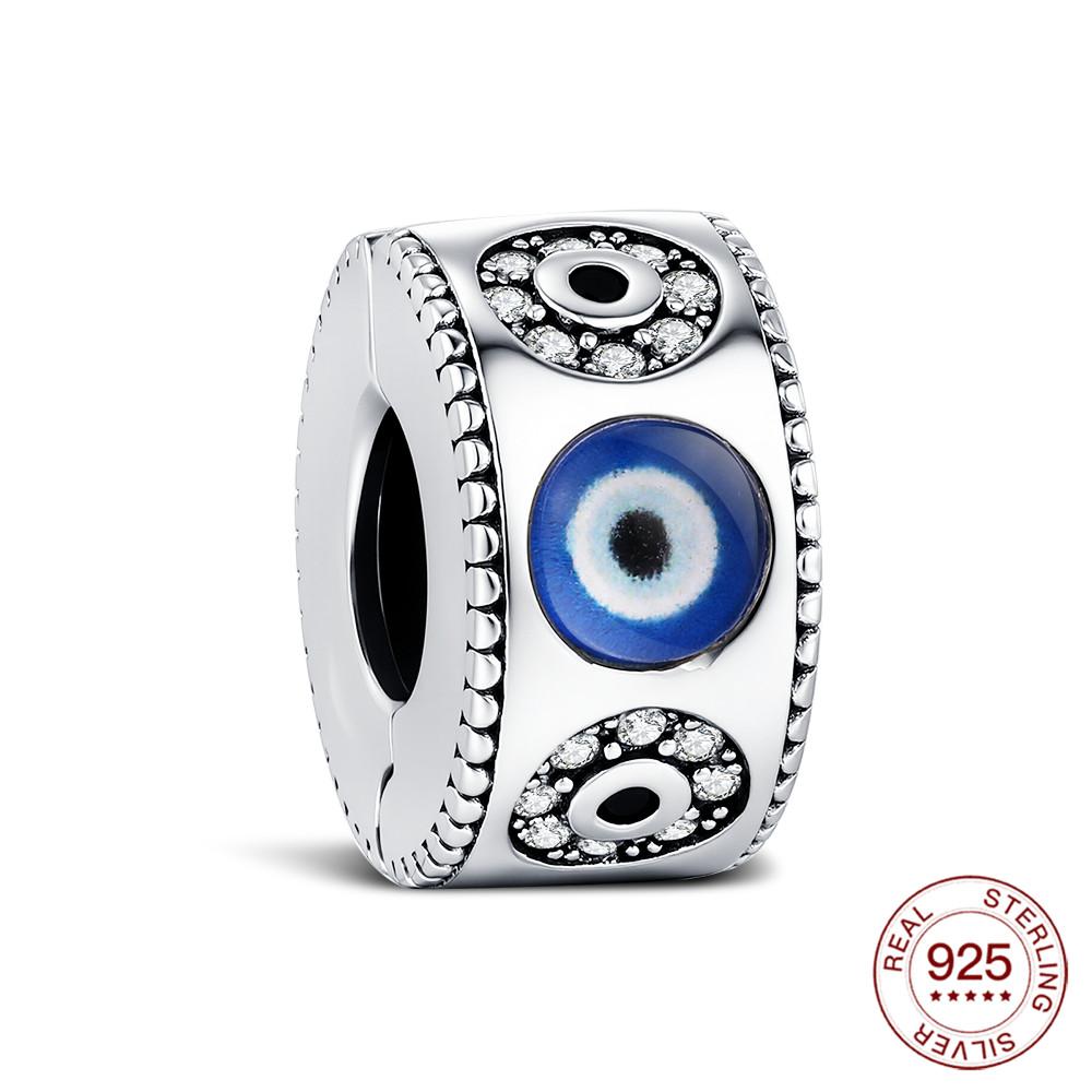 New 925 Silver Charm Turkish Blue Eye Series Beads Fit Bracelet Women's DIY Jewelry Love Daily Gifts