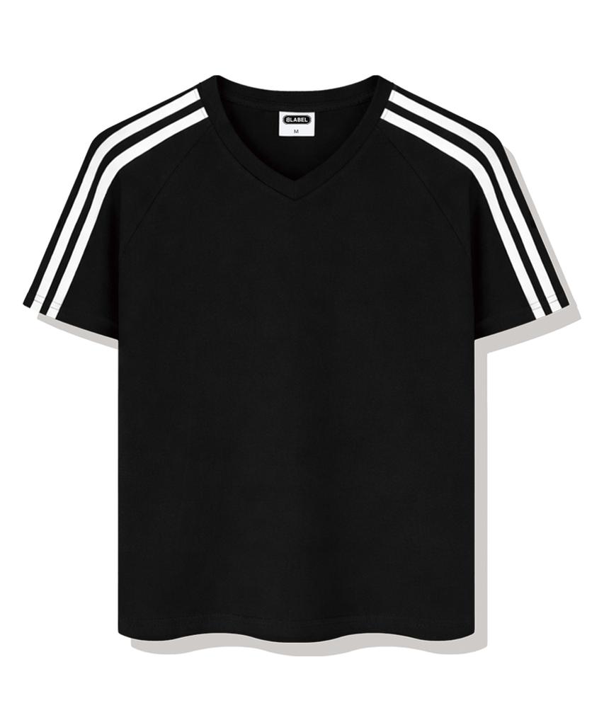 Beijiglabel Matthew Track V-Neck Short-Sleeved T-Shirt 4 Colors [Blsv_1001]