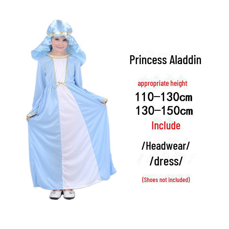 Kostium Arabskiego Księcia na Halloween dla Dorosłych - Szaty Damskie i Męskie, Styl Bliskowschodni z Akcesoriami dla Dzieci i Dorosłych