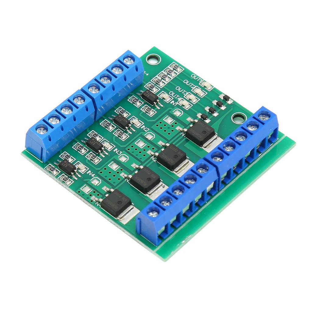 Moduł sterownika MOS 4-kanałowy Płyta wzmacniacza PLC z efektem polowym Wejście PWM 3–20 V Wyjście DC 3,7 V–27 V