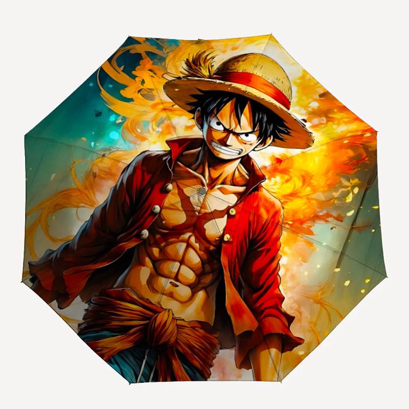 1pc One Piece Monkey D. Luffy Automatic Open/Close Umbrella   Compact Travel Umbrella, 8 Rib Heavy Duty, Perfect for Women & Men    a0923165