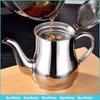 Stainless Steel Oil Kettle Portable Oil Pot with Filter Large Capacity Thickened Liquid Storage Jug Suitable for Induction Cooke