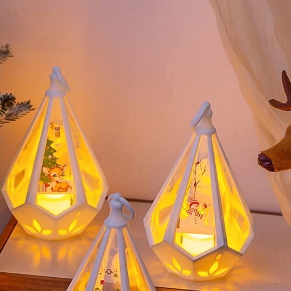 Santa Claus Xmas Ornaments New Year Atmosphere Lights  Lamp Supplies