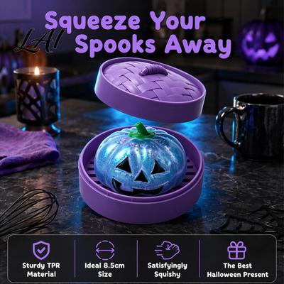 Teigtaschen Angst Linderung Spielzeug Halloween Stress Spielzeug Kürbis Geist Gedämpftes Brötchen Knet Form Sensorischer Ball Fidget Party Mitgebsel Beruhigend