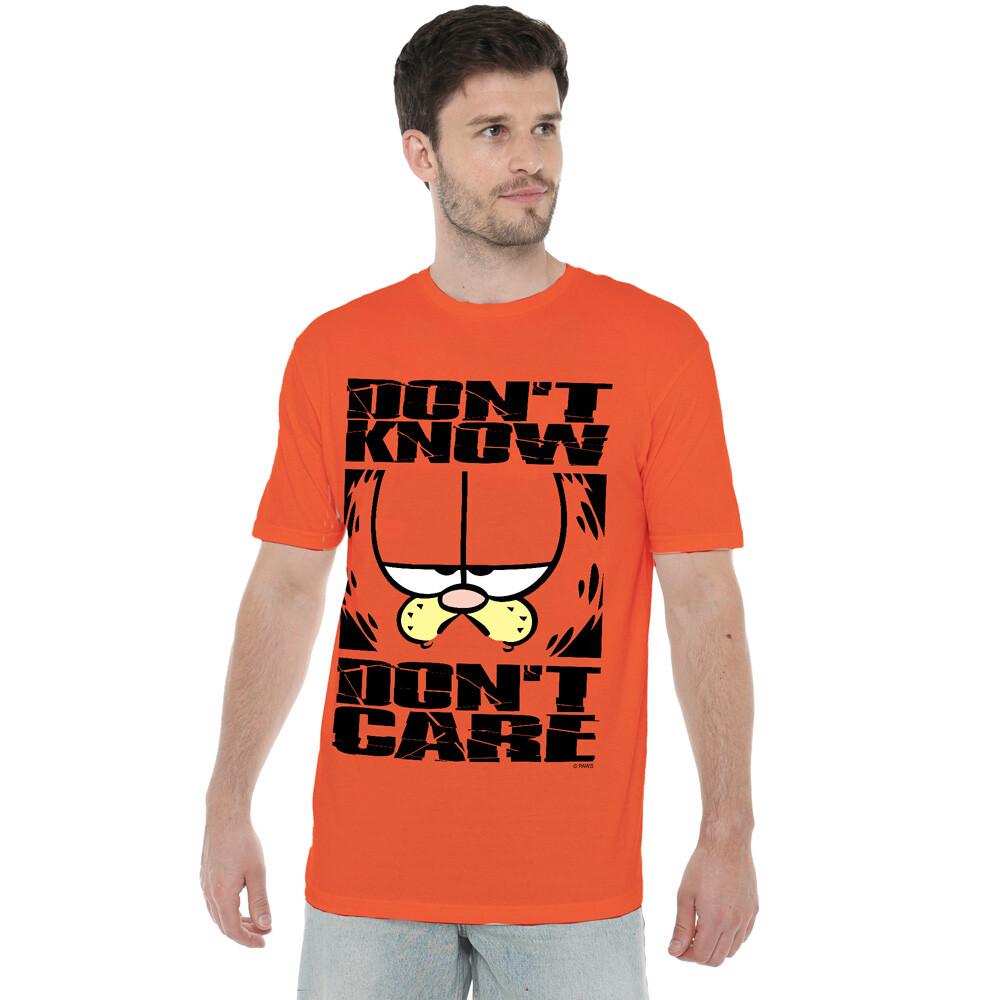 Garfield Dont Know Dont Care T-Shirt S-4XL Orange S