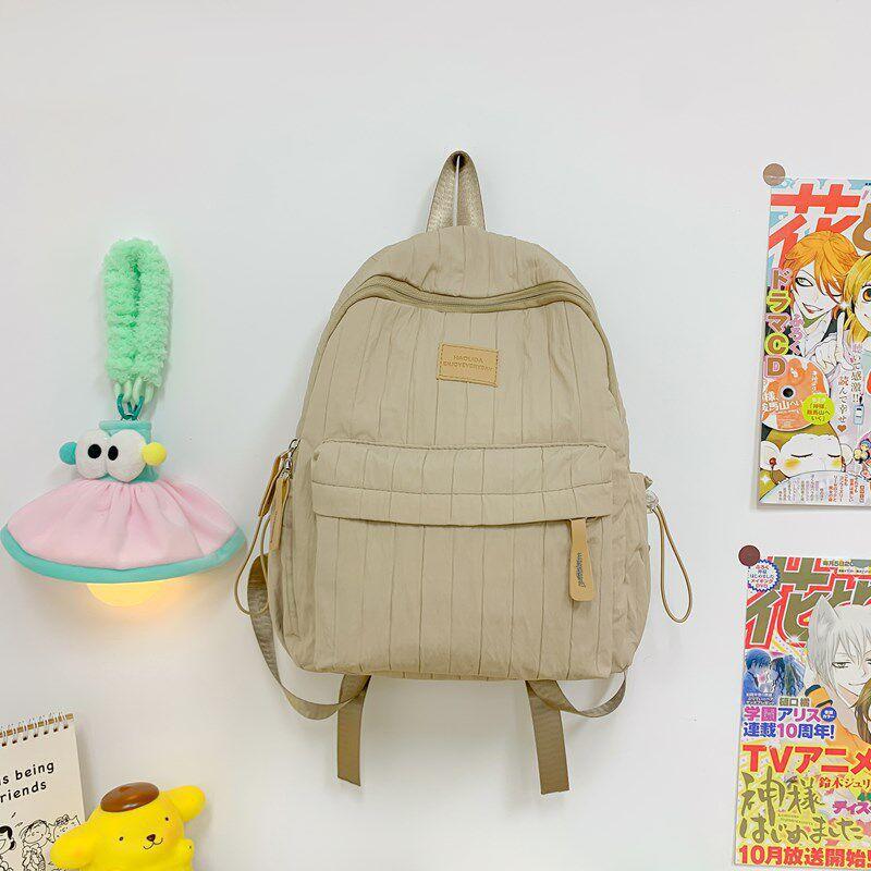Schoolbag Shoot Korean Schoolbag Junior High School Girls Large Capacity Solid Color Lightweight Primary School Backpack High Value Girl Versatile