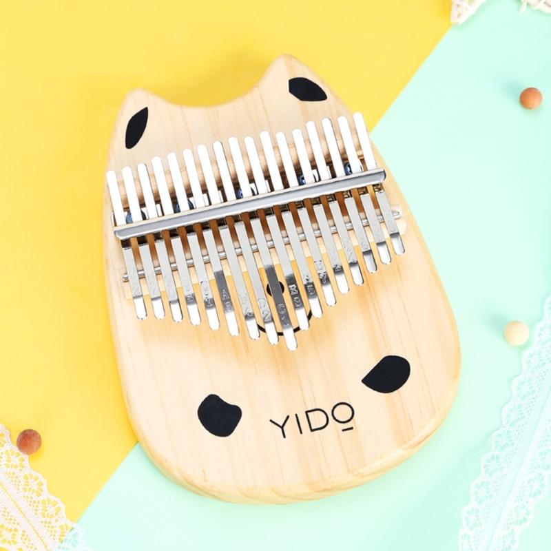 17 Keys Mini Thumb Piano, Finger Piano Musical Instrument for Kids Adults and Beginners, Music Gifts Wood Finger Piano